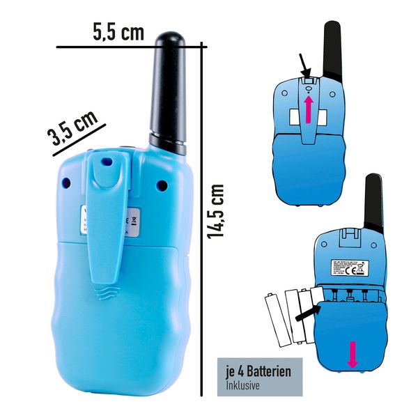 Produktbild: X4-TECH Walkie Talkie 2er Set blau
