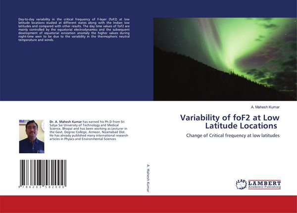 Produktbild: Variability of foF2 at Low Latitude Locations