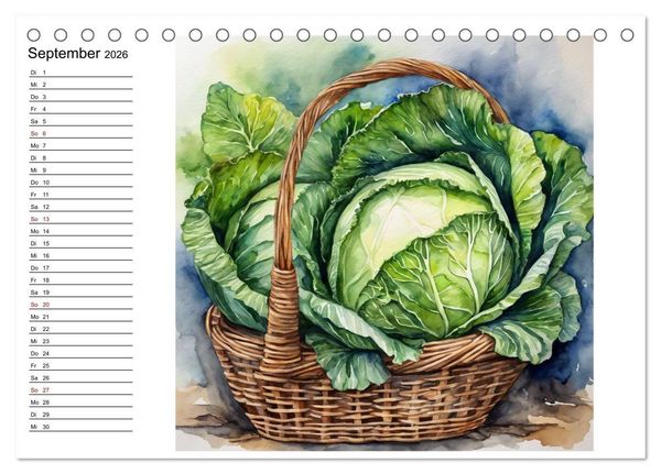 Produktbild: Frische Ernte (Tischkalender 2026 DIN A5 quer), CALVENDO Monatskalender