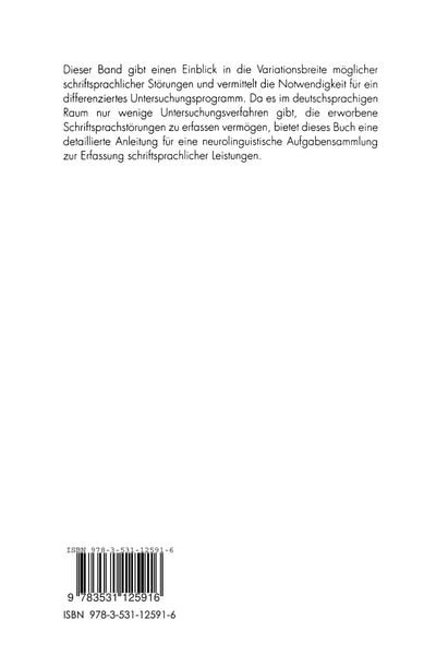 Produktbild: Erworbene Schriftsprachst&ouml;rungen