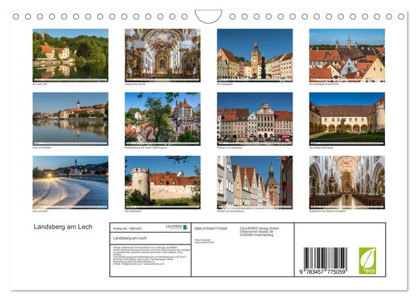 Produktbild: Landsberg am Lech (Wandkalender 2026 DIN A4 quer), CALVENDO Monatskalender