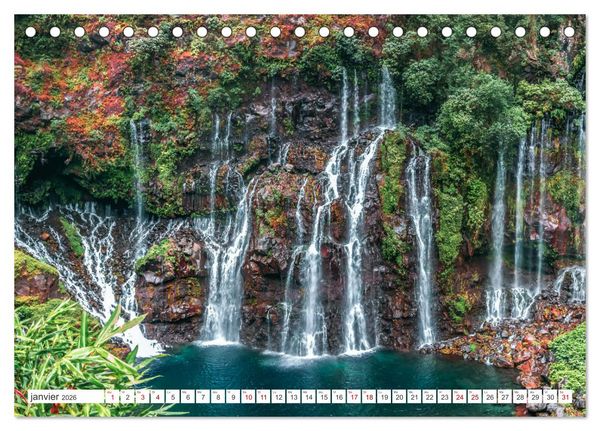 Produktbild: &Icirc;le de la R&eacute;union - Le paradis fran&ccedil;ais dans l'oc&eacute;an Indien (Calendrier de bureau 2026 DIN A5 vertical), CALVENDO calendrier mensuel