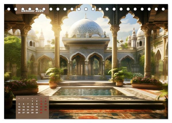 Produktbild: Exotische Pal&auml;ste (Tischkalender 2026 DIN A5 quer), CALVENDO Monatskalender