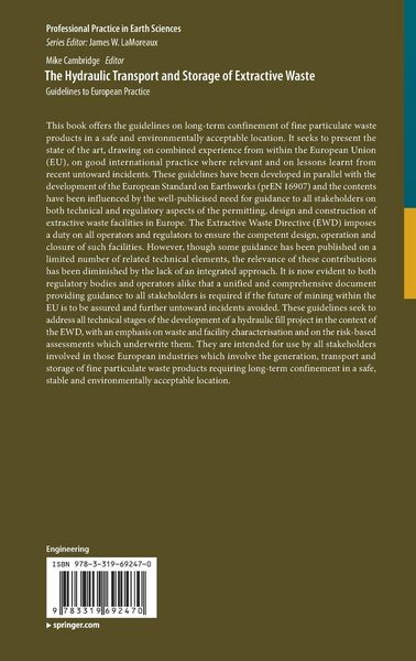 Produktbild: The Hydraulic Transport and Storage of Extractive Waste