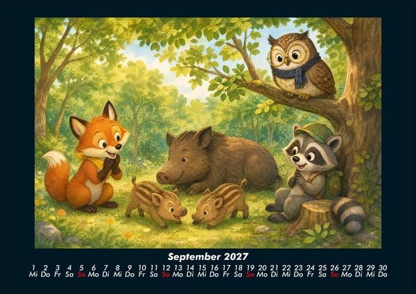 Produktbild: Waldtiere - Abenteuer im Jahreswald 2027 Fotokalender DIN A4