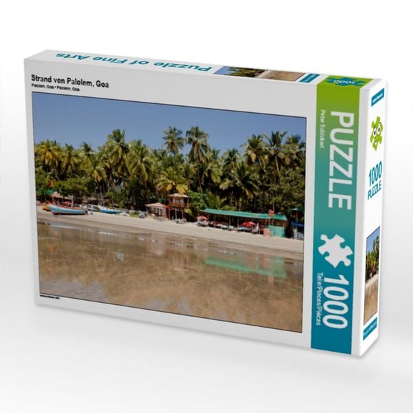 CALVENDO Puzzle Strand von Palolem, Goa | 1000 Teile Lege-Größe 64x48cm Foto-Puzzle für glückliche Stunden