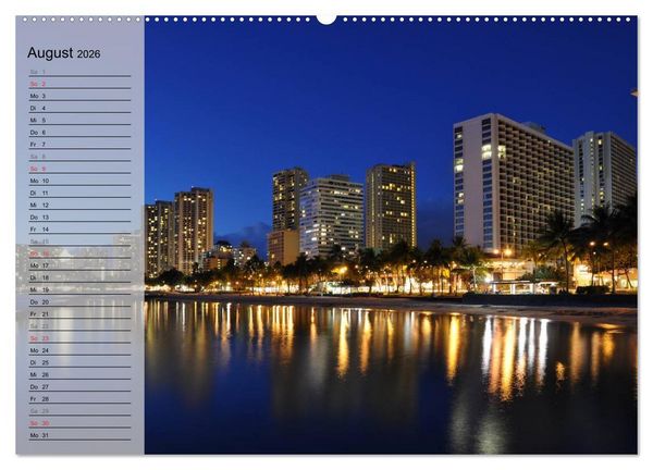 Produktbild: Land of Aloha - Hawaii Monatsplaner (Wandkalender 2026 DIN A2 quer), CALVENDO Monatskalender