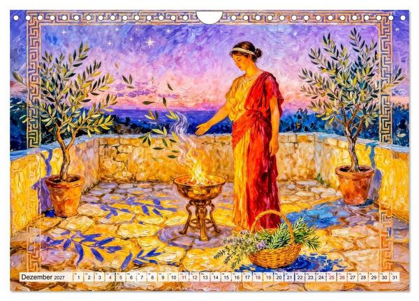 Produktbild: Die G&ouml;tter des Olymps - Die G&ouml;tter der Antike in epischen Bildern (Wandkalender 2027 DIN A4 quer), CALVENDO Monatskalender