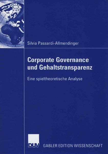 Produktbild: Corporate Governance und Gehaltstransparenz