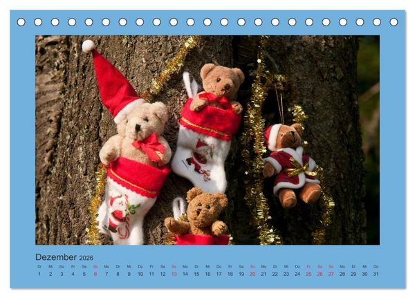 Produktbild: Teddys Meine Freunde (Tischkalender 2026 DIN A5 quer), CALVENDO Monatskalender