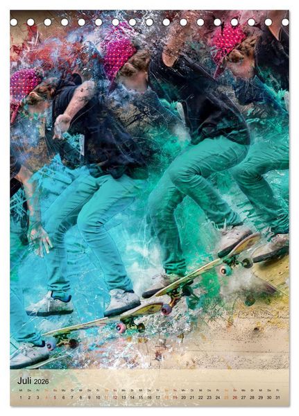 Produktbild: Skateboarding - einfach cool (Tischkalender 2026 DIN A5 hoch), CALVENDO Monatskalender