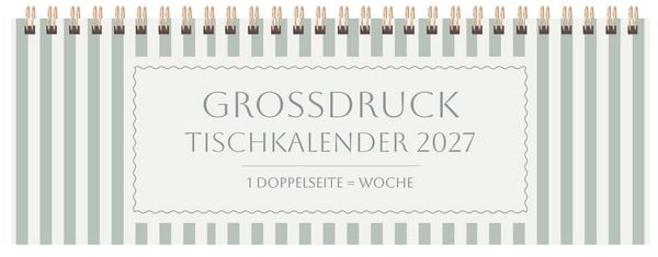 Produktbild: Tischquerkalender Gro&szlig;druck Streifen 2027