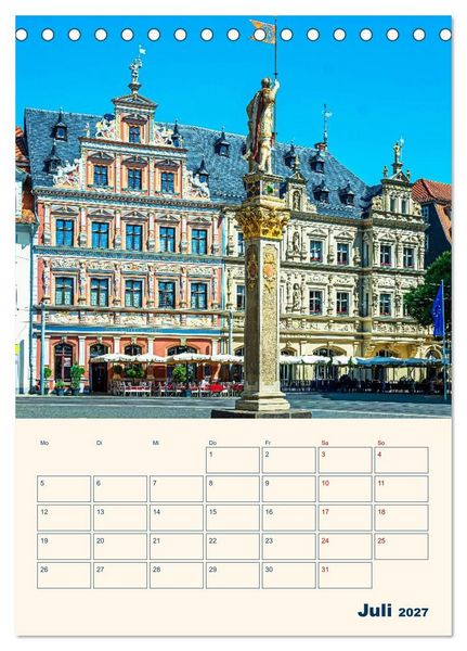 Produktbild: Zauberhaftes Erfurt (Tischkalender 2027 DIN A5 hoch), CALVENDO Monatskalender