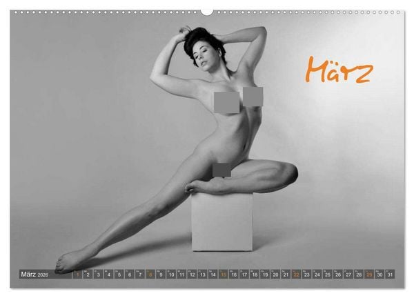 Produktbild: Erotik Fotoart Klassische Aktfotografie (Wandkalender 2026 DIN A2 quer), CALVENDO Monatskalender