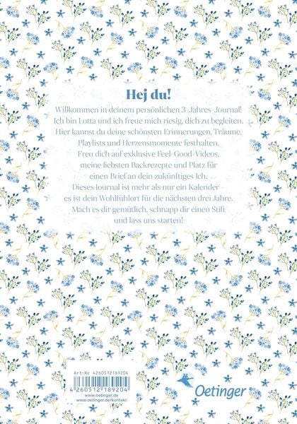 Produktbild: Hej, Leben. Mein Journal