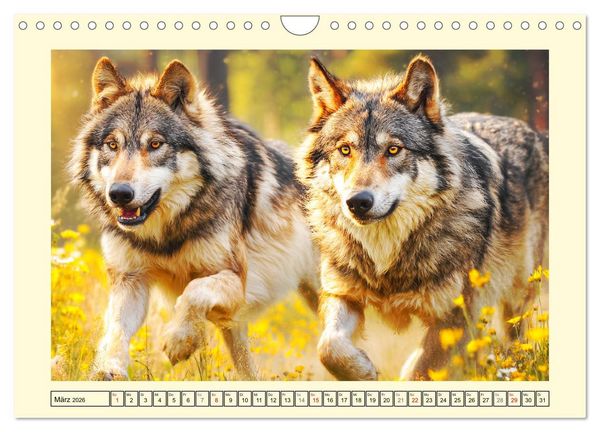 Produktbild: Herzschlag der Wildnis. W&ouml;lfe zwischen Legende, Freiheit und Anmut (Wandkalender 2026 DIN A4 quer), CALVENDO Monatskalender