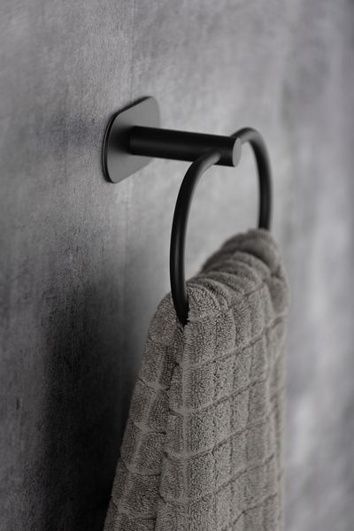 Produktbild: Turbo-Loc&reg; Handtuchring Mod. Orea Black Matt, Befestigen ohne bohren