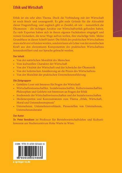 Produktbild: Ethik und Wirtschaft