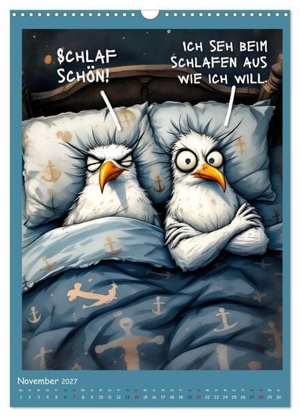 Produktbild: B&ouml;se M&ouml;wen (Wandkalender 2027 DIN A3 hoch), CALVENDO Monatskalender