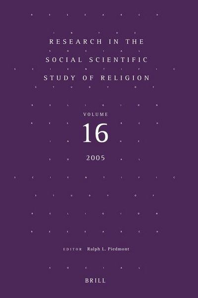 Produktbild: Research in the Social Scientific Study of Religion, Volume 16