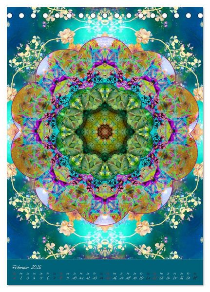 Produktbild: FLORALE MANDALAS (Tischkalender 2026 DIN A5 hoch), CALVENDO Monatskalender