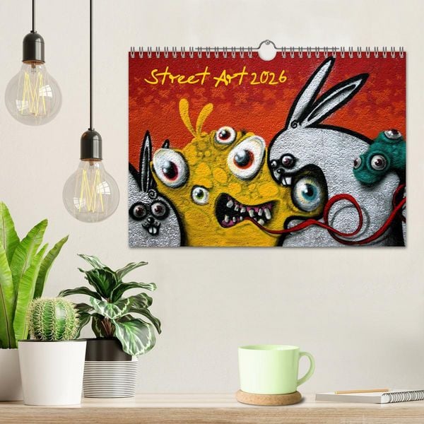 Produktbild: Street-Art 2026 / CH-Version (Wandkalender 2026 DIN A4 quer), CALVENDO Monatskalender
