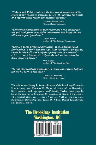Produktbild: Values and Public Policy