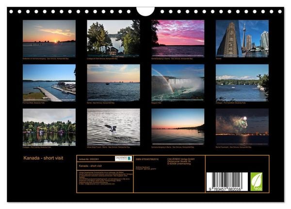 Produktbild: Kanada - short visit (Wandkalender 2026 DIN A4 quer), CALVENDO Monatskalender