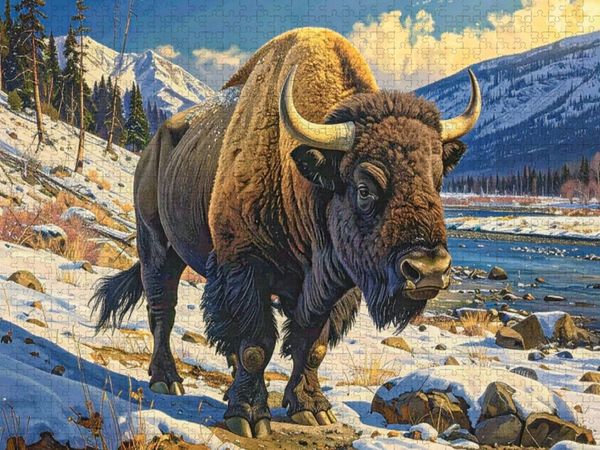 Produktbild: CALVENDO Puzzle Das Wisent (Bos bonasus) ist das gr&ouml;&szlig;te Lands&auml;ugetier Europas. Es ist knapp einer totalen Ausrottung entgangen. | 2000 Teile Lege-Gr&ouml;&szlig;