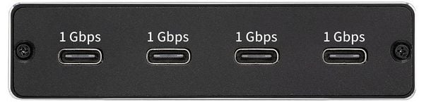Produktbild: Renkforce RF-NS-200 Splitter RJ45, USB-C&reg; 4 Port 1 GBit/s