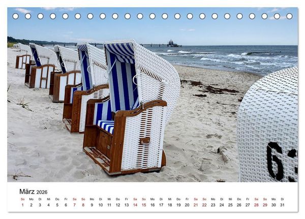 Produktbild: Fischland-Dar&szlig;-Zingst - Traumhafte Ostseelandschaften (Tischkalender 2026 DIN A5 quer), CALVENDO Monatskalender