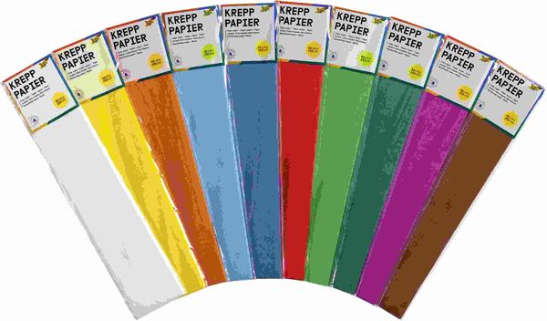 Produktbild: Folia  Krepppapier-Lagen, 50cmx2,5m, 10 Lagen, farbig sortiert
