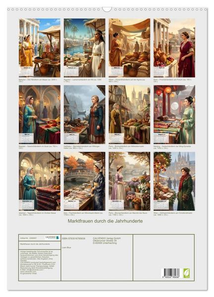 Produktbild: Marktfrauen durch die Jahrhunderte (Wandkalender 2027 DIN A2 hoch), CALVENDO Monatskalender