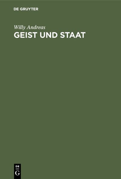 Produktbild: Geist und Staat