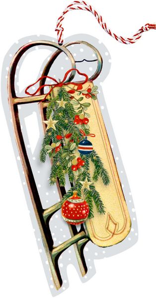 Produktbild: Weihnachtskarte Schlitten