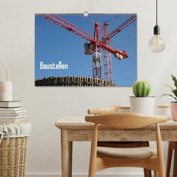 Produktbild: Baustellen (Wandkalender 2026 DIN A3 quer), CALVENDO Monatskalender