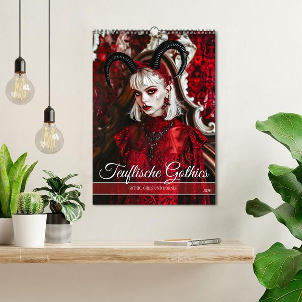 Produktbild: Teuflische Gothics - Gothic, Girls und H&ouml;rner (Wandkalender 2026 DIN A3 hoch), CALVENDO Monatskalender