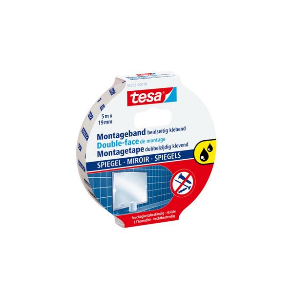 TESA Powerbond Montageband Spiegel, 19 mm x 5 m
