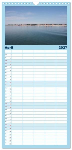 Produktbild: Familienplaner 2027 - F&ouml;hr 2027. Portr&auml;t einer Insel mit 5 Spalten (Wandkalender, 21 x 45 cm) CALVENDO