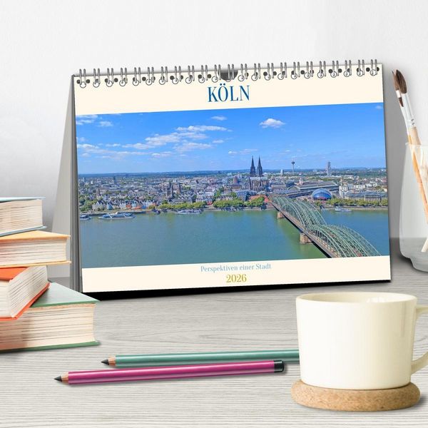 Produktbild: K&ouml;ln Perspektiven einer Stadt (Tischkalender 2026 DIN A5 quer), CALVENDO Monatskalender