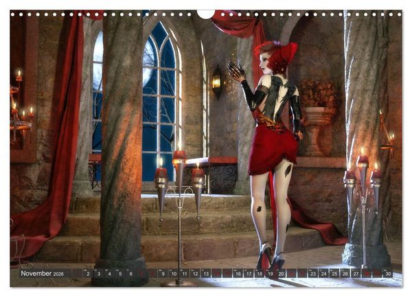 Produktbild: Gothic Sehnsucht (Wandkalender 2026 DIN A3 quer), CALVENDO Monatskalender