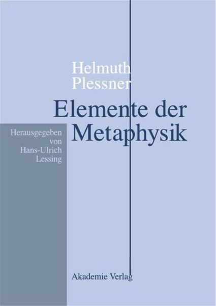 Produktbild: Helmuth Plessner, Elemente der Metaphysik