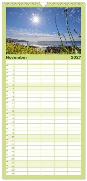 Produktbild: Familienplaner 2027 - Azoreninsel S&atilde;o Miguel mit 5 Spalten (Wandkalender, 21 x 45 cm) CALVENDO