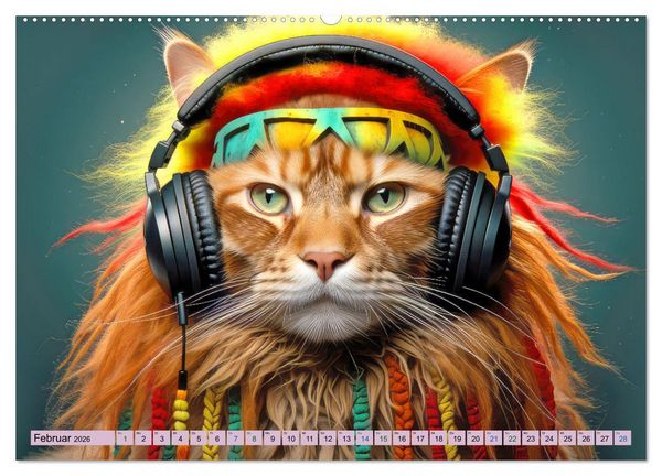 Produktbild: Ginger - Samtpfotiger Abenteurer (Wandkalender 2026 DIN A2 quer), CALVENDO Monatskalender