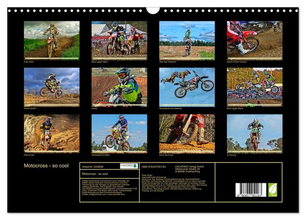 Produktbild: Motocross - so cool (Wandkalender 2026 DIN A3 quer), CALVENDO Monatskalender