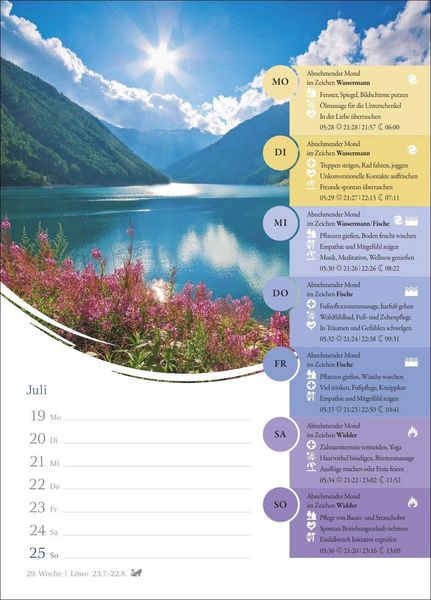 Produktbild: Mondkalender Wochenkalender 2027 - 53 Wochenbl&auml;tter mit praktischen Tipps f&uuml;r jeden Tag