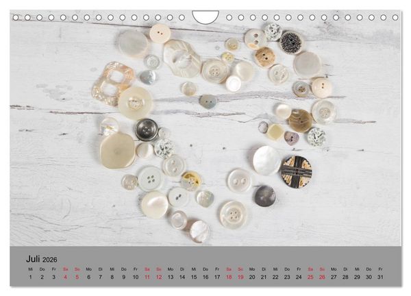 Produktbild: Die Art der Kn&ouml;pfe (Wandkalender 2026 DIN A4 quer), CALVENDO Monatskalender