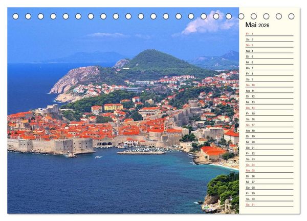 Produktbild: Kroatien (Tischkalender 2026 DIN A5 quer), CALVENDO Monatskalender