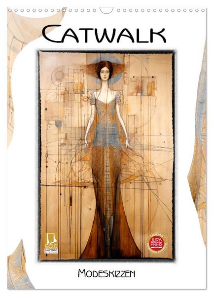 Catwalk - Modeskizzen (Wandkalender 2026 DIN A3 hoch), CALVENDO Monatskalender
