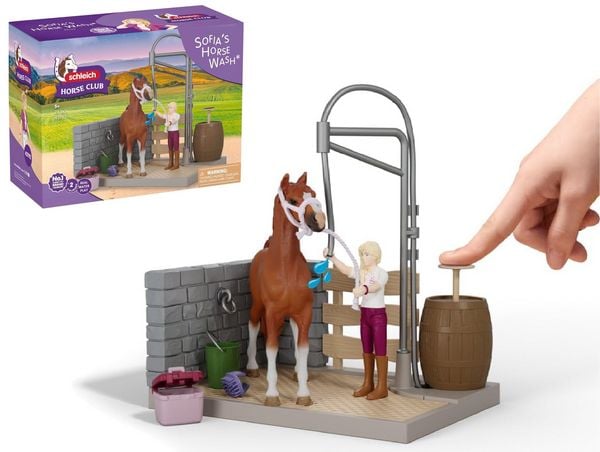 Produktbild: schleich&reg; 42792 - Horse Club, Sofias Horse Wash, Sofias Pferdewaschplatz, 26-teilig, Spielset